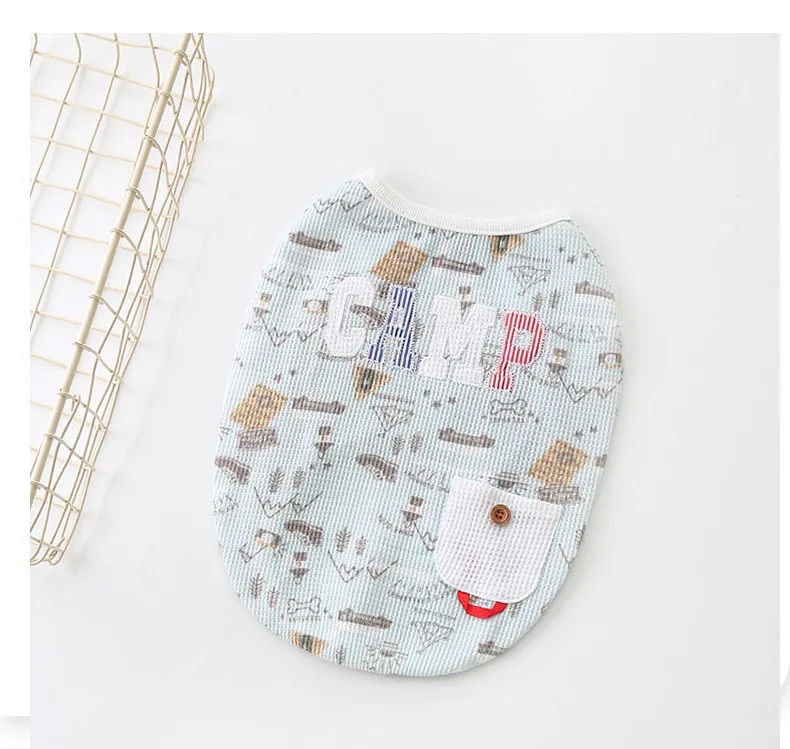 

Summer Dog Vest Cat Poodle Pomeranian Schnauzer Bichon Pug French Bulldog Dog Clothing T-shirt Coat Pet Apparel Pajamas Shirt