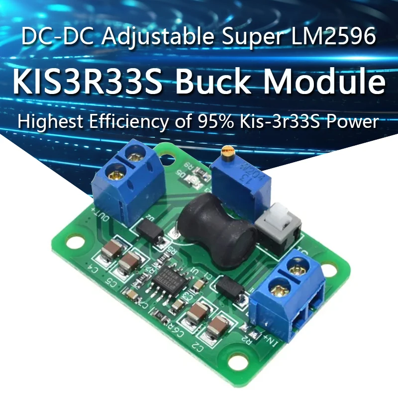 KIS3R33S DC-DC Регулируемый понижающий модуль Высочайшая эффективность 95% Kis-3r33S Super LM2596