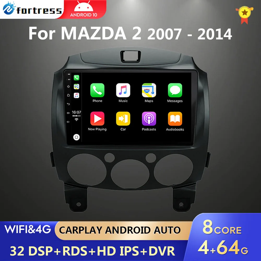 Car Android Radio Multimedia Player For MAZDA 2 Mazda2 2007 2008 2009 2010 2011 2012 2013 2014 GPS Navi 2din din Autoradio |