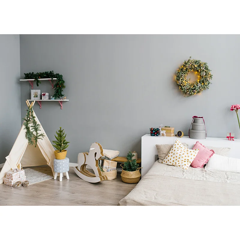 

Portrait Cloth Photography Backdrops Flower and Wood planks Christmas Theme Photo Studio Background 1910232426FF-03