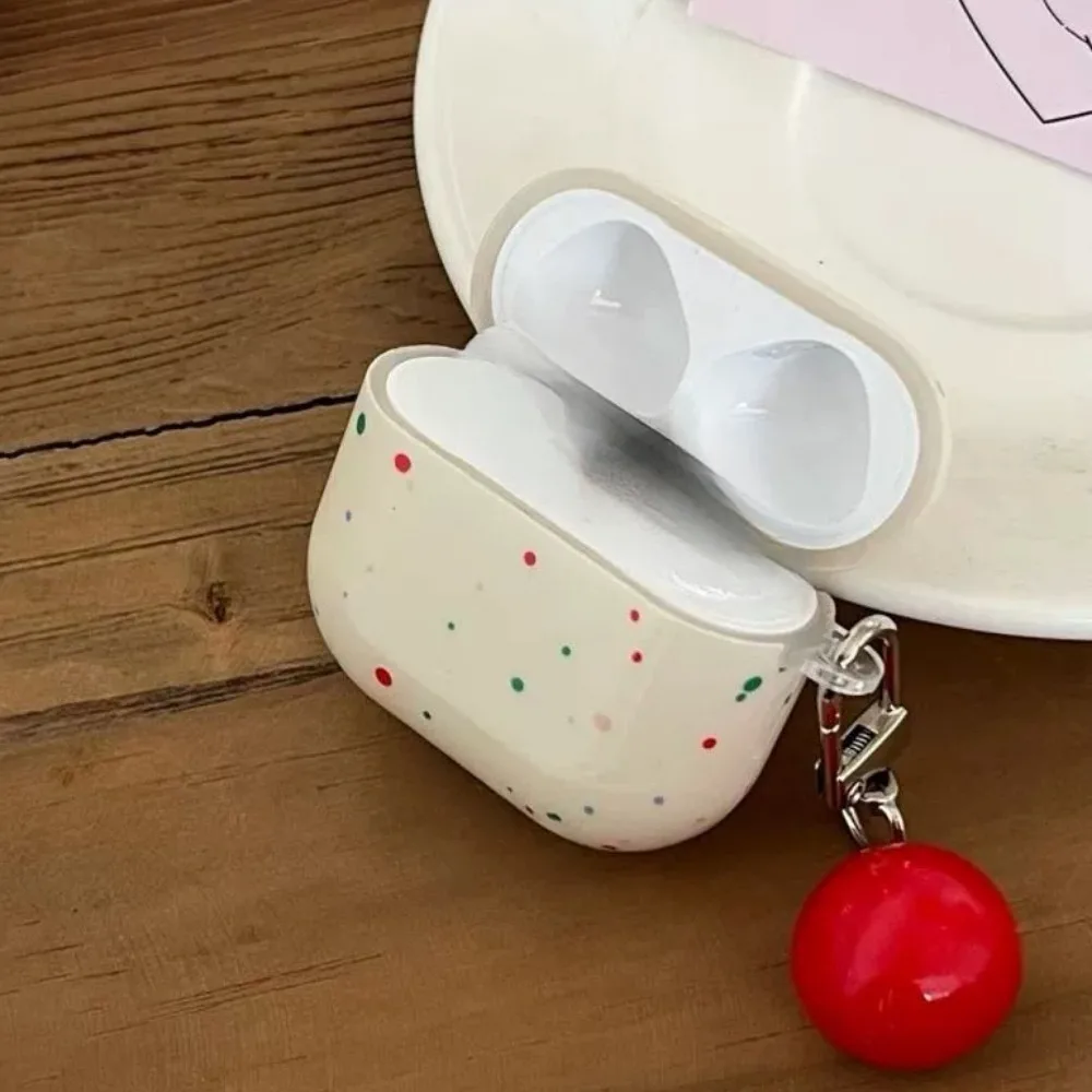 Чехол для AirPods 4 цветной точечный сахар чехол наушников Pro 1 2 3 подвеска с помидором