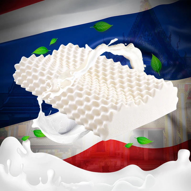 

Thailand Natural Pillow Remedial Neck Protect Vertebrae Latex Health Care Orthopedic Pillow Slow Rebound 40x60 Decor LSL40YH