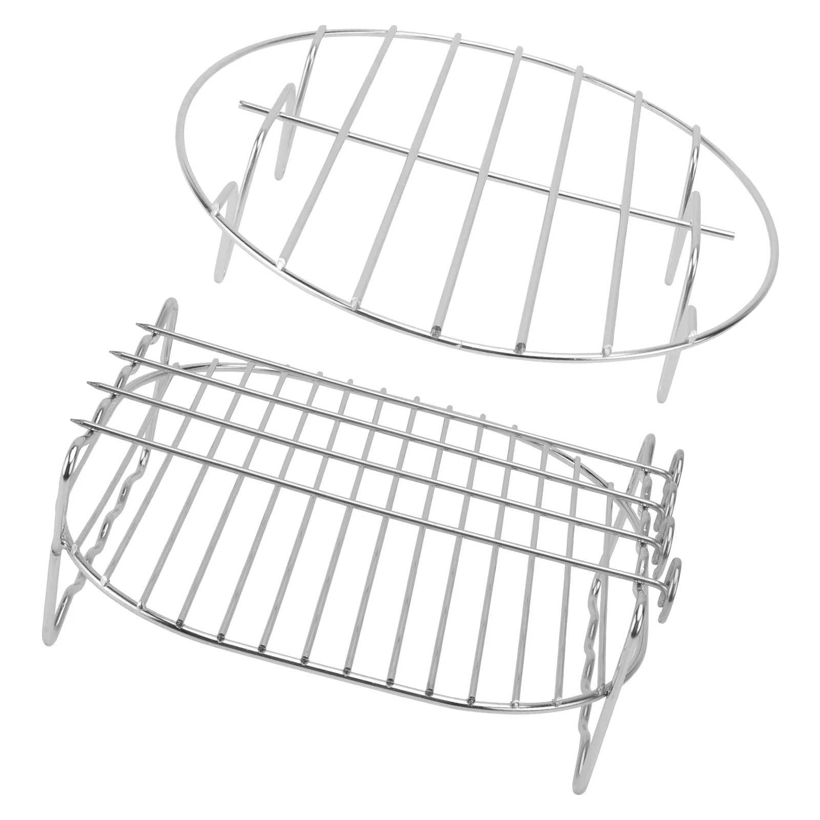 

Rack Air Fryer Steaming Wire Grill Cooker Stand Double Layer Set Skewer Cooling Cooking Kitchen Gadget Steamer Roasting Rib
