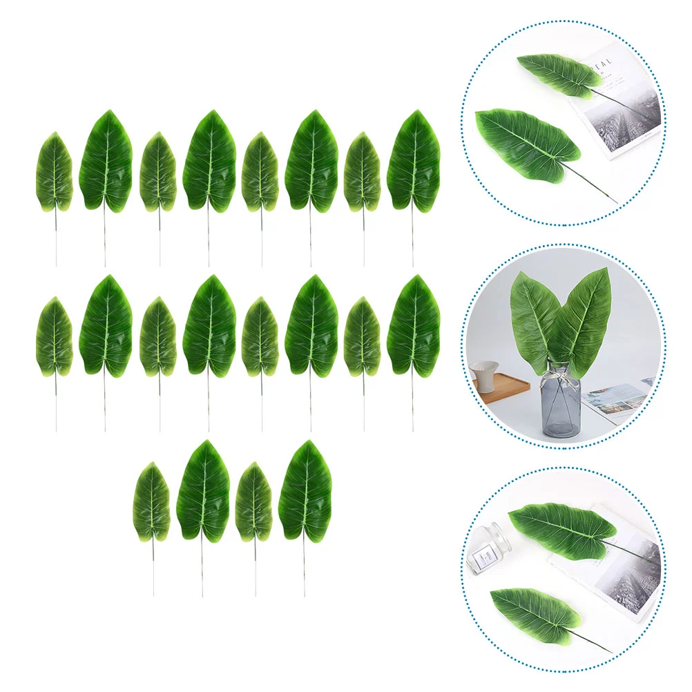 

20Pcs Artificial Plant Decors Scene Decors Lifelike Simulated Leaves Decors