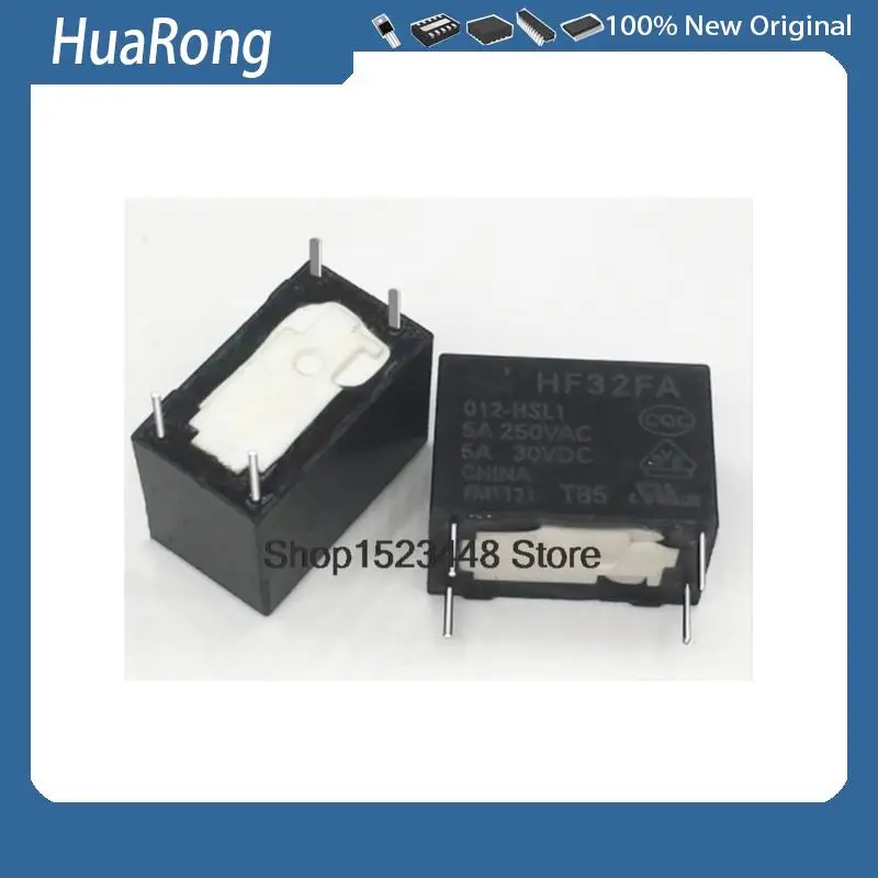 Новое реле 10 шт./лот HF32FA 012-HSL1 JZC-32FA HF32FA-012-HSL1 4pin 5A 12VDC