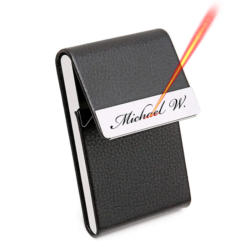

Personalized Bussiness Card Holder Custom Gifts for Him Her Men Women Boyfriend Custom Engraved Case for Bussiness Cards