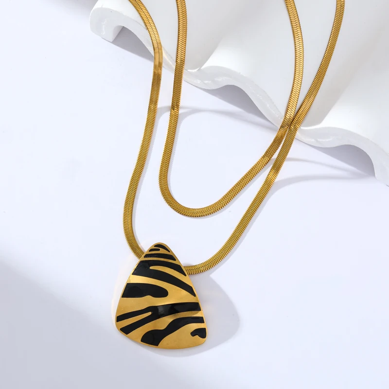 Ожерелье EILIECK из нержавеющей стали 316L с круглым и квадратным тигром женское