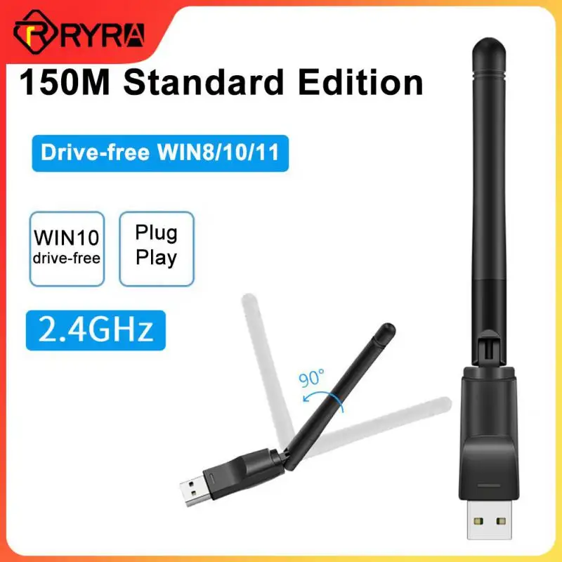 

Сетевая карта RYRA, USB Wi-Fi адаптер 150 Мбит/с 2,4G антенна USB 802.11n/g/b Ethernet Wi-Fi донгл Usb Lan беспроводной ПК Wi-Fi приемник