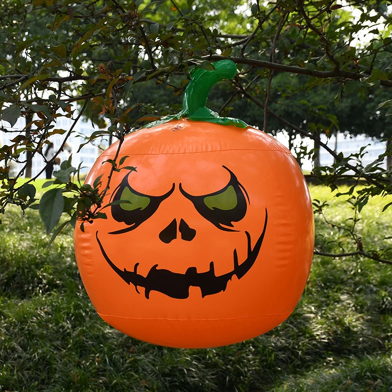 

Extra Large Thick Inflatable Pumpkin balloons Halloween Party Bar Haunted House Decoration PVC Floating Ball 50cm Scary Supplies