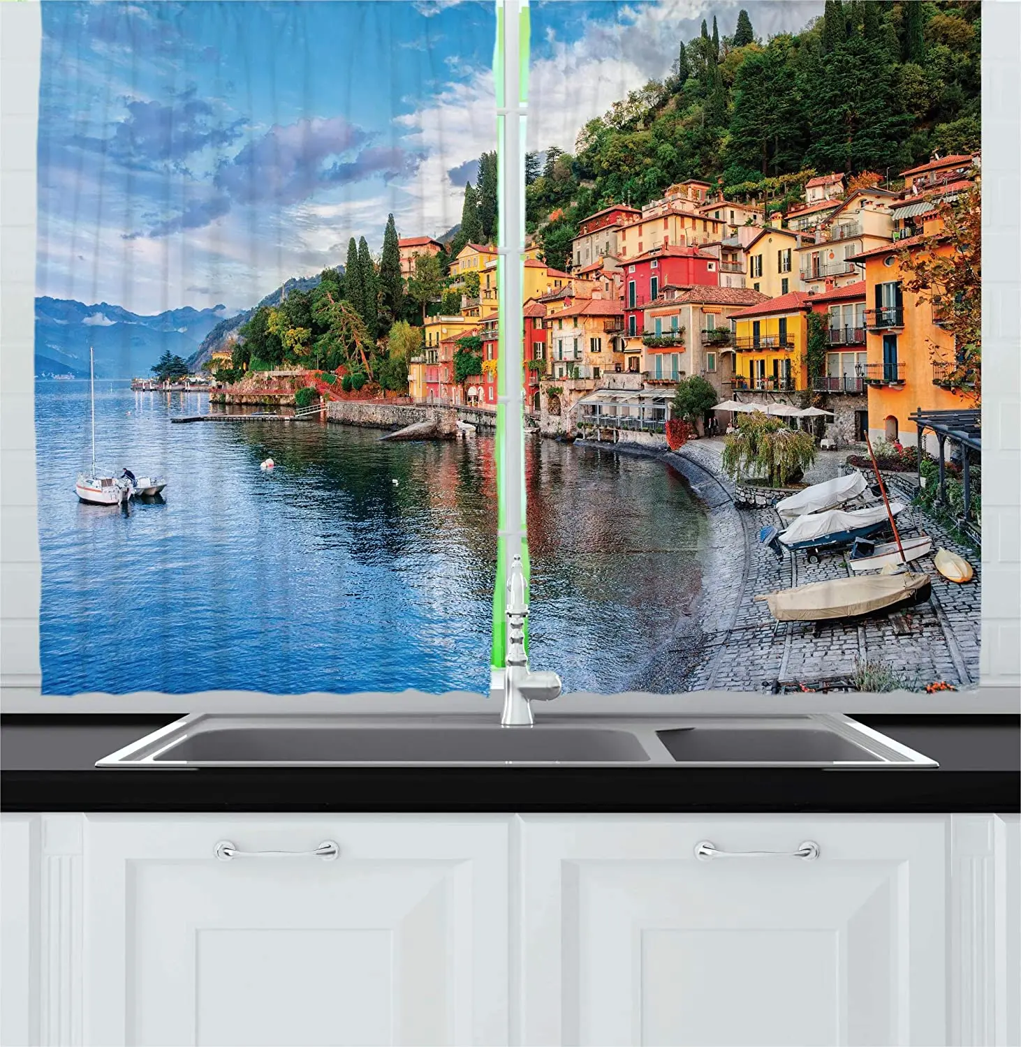 

Светонепроницаемые Шторы для кухни, кафе в средиземноморских летних деревнях и яхтах в идиллических городах