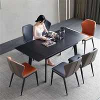 private custom retractable small apartment slate dining table dining table stretching folding dining table and chair combination
