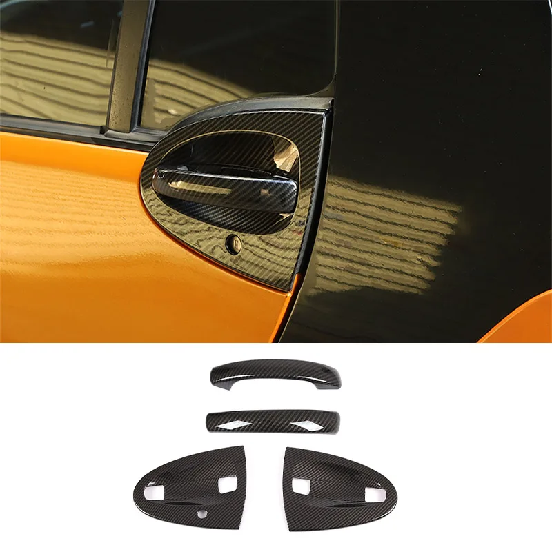 

Для Mercedes Benz Smart 451 Fortwo 2009-2015 ABS углеродное волокно, внешняя дверная ручка автомобиля, накладка, декоративная наклейка, аксессуары