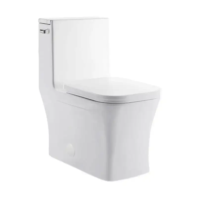 

One-Piece Square Ceramic Left Side Flush Handle Toilet 1.28 Gpf