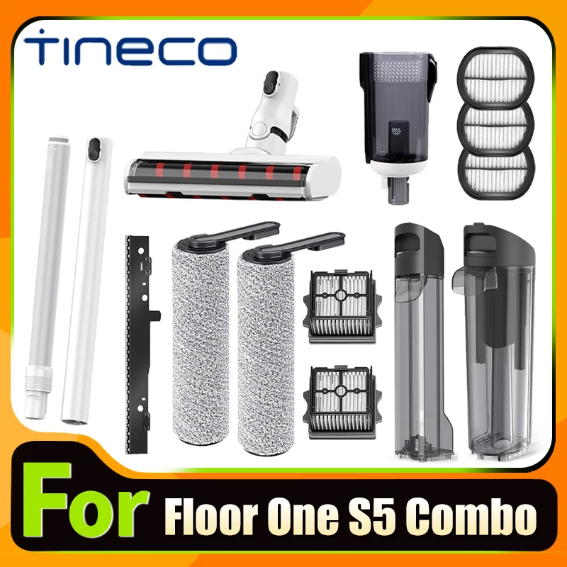 Фото Оригинальные аксессуары для Tineco Floor One S5, комбинированный пылесос, щетка, ролик и фильтр для купа, резервуар для грязной воды, детали ведра №1