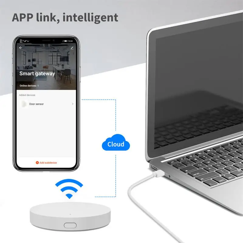 

Шлюз Tuya Smart ZigBee 3,0, Wi-Fi, многорежимный хаб, беспроводной мост, умный пульт дистанционного управления Tuya, работает с Alexa Google Home