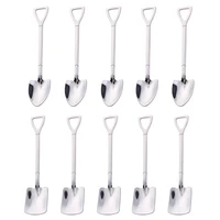 10pcs stainless steel shovel coffee spoon set scoop shovel creative tea spoon ice cream dessert spoon birthday gift tableware