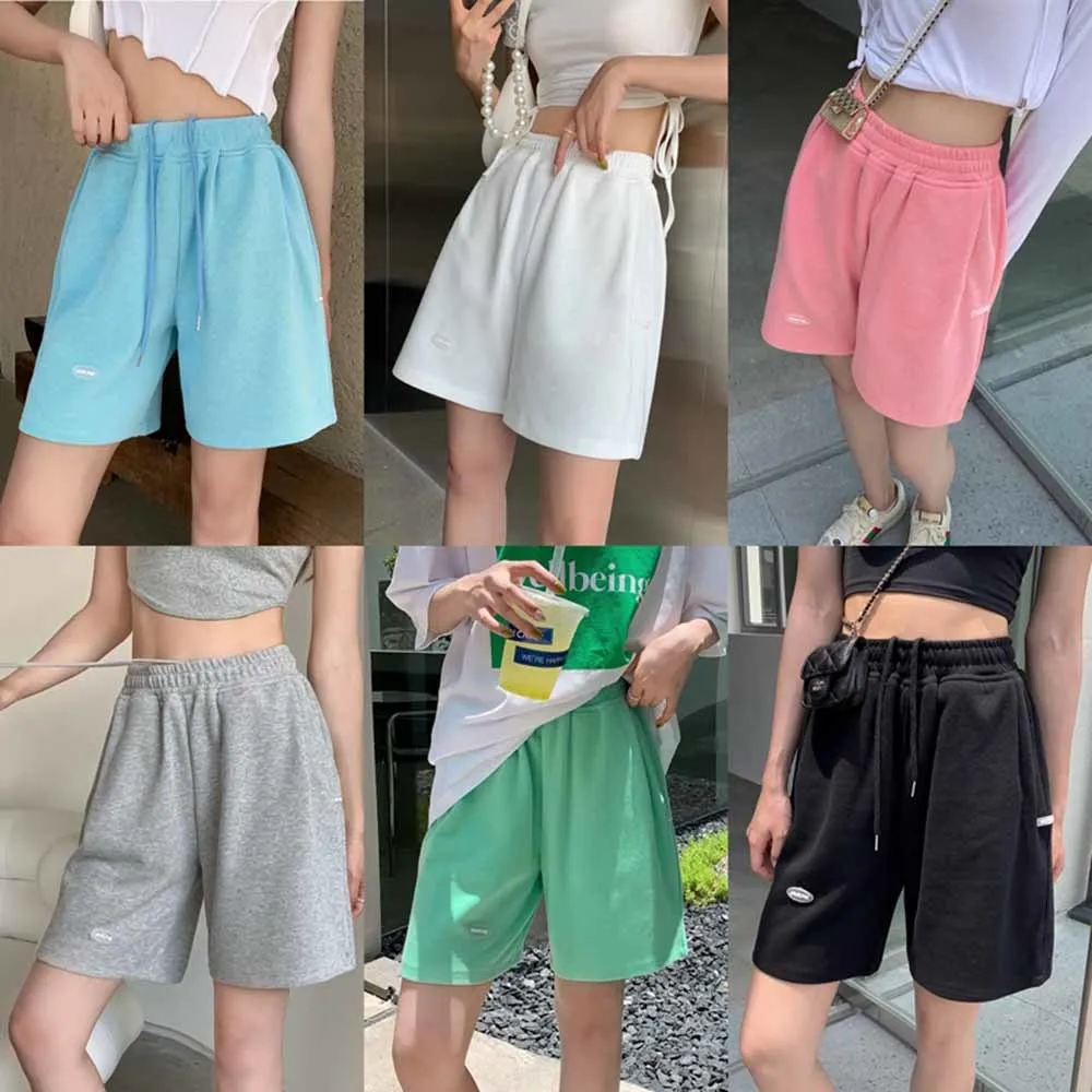 

Sports Shorts Loose High Waist 2022 Women's Summer New Straight Casual Wide-leg Five-point Shorts