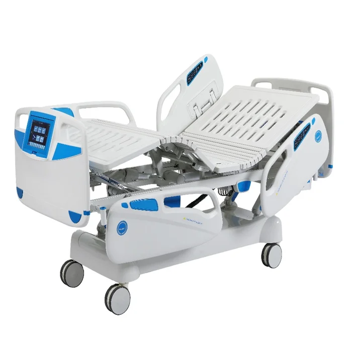 

EU-HC679 7 function Electric Hospital Patient Bed tilt function weighing system Electric Intensive Care Medical ICU Bed Price