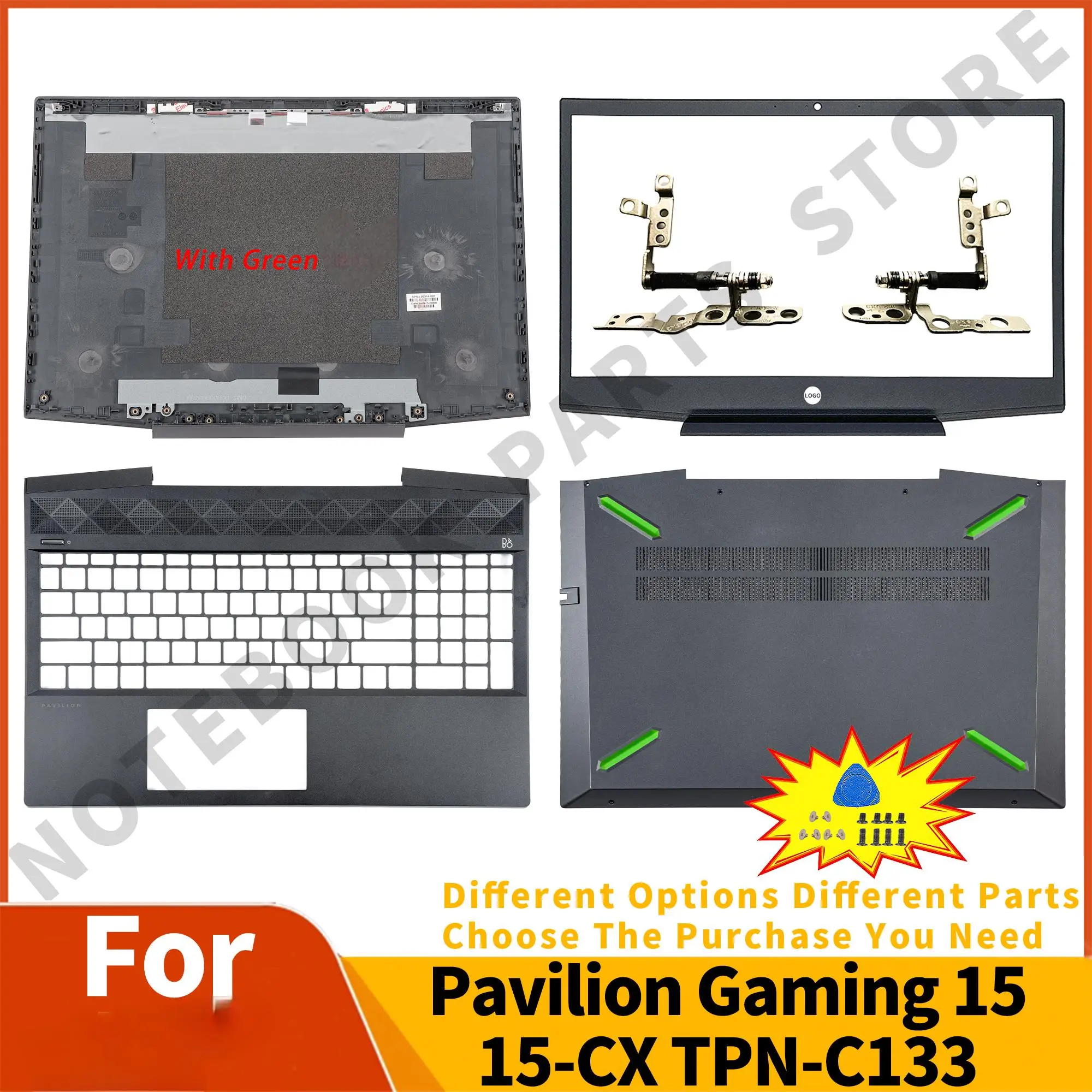 Новинка детали для Pavilion Gaming 15-CX 5-cx0020nr 15-cx003 задняя крышка ЖК-дисплея петли Верхняя