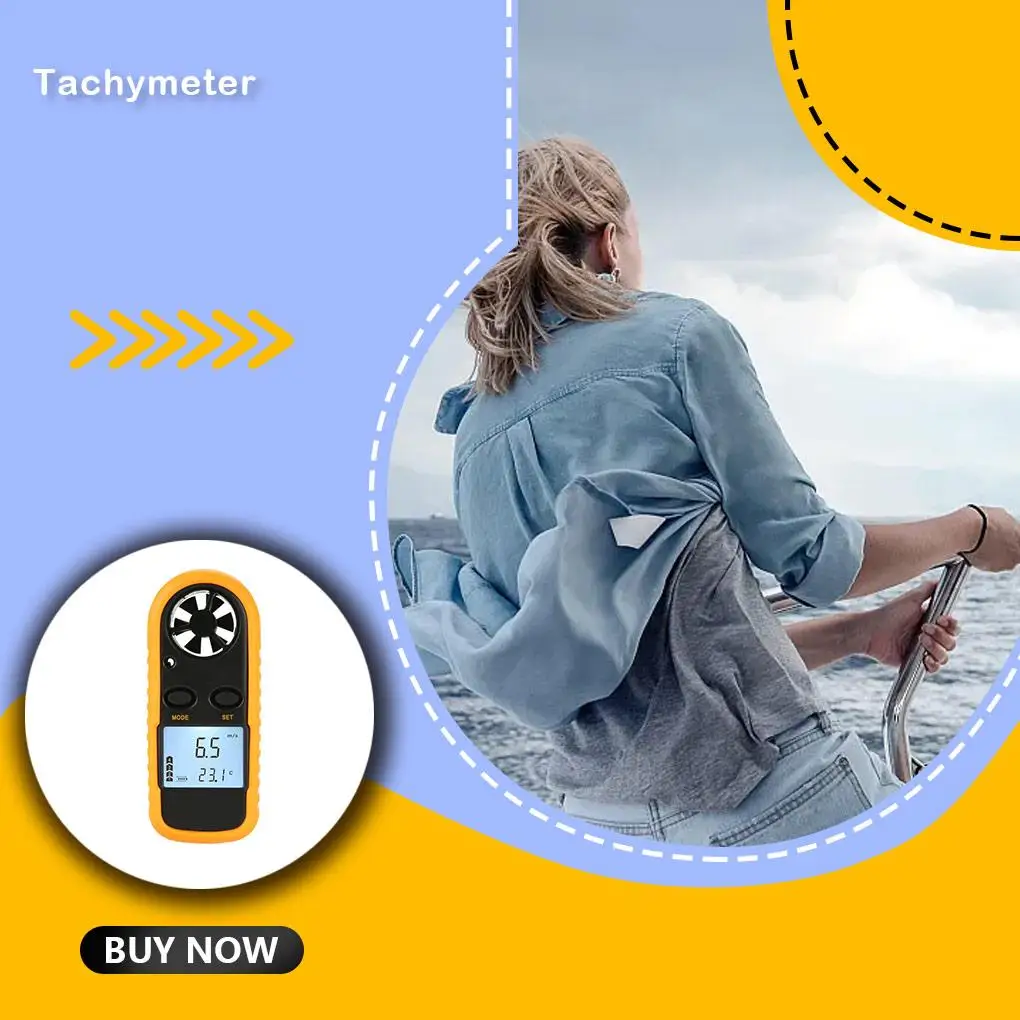 Цифровой анемометр GM816 карманный измеритель скорости ветра 30 м/с ЖК-дисплей