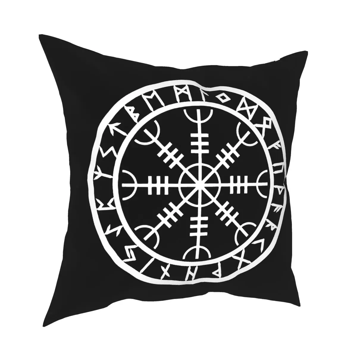 

Helm Of Awe Rune Circle Viking Pillowcase Soft Polyester Cushion Cover Decor Pillow Case Cover Car Square 45X45cm