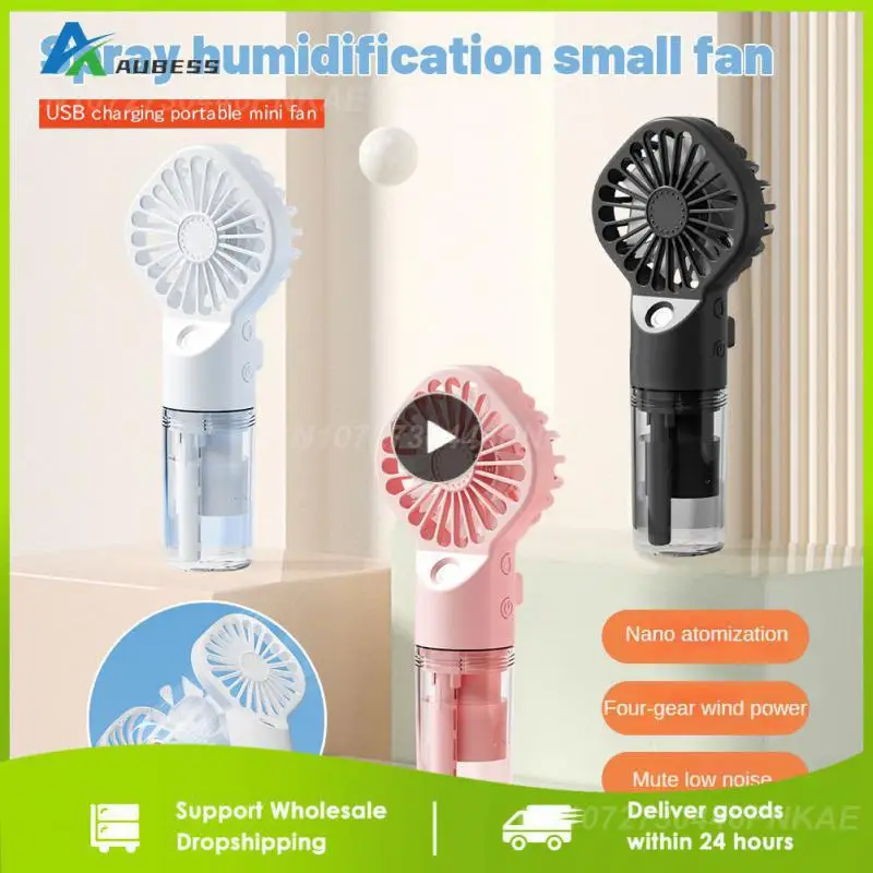 

Usb Charging Portable Fan Icy And Refreshing Humidification Spray Humidification Small Fan Strong Power Spray Fan Hydrating Fan