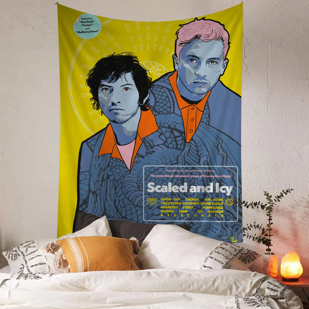 T-Twenty One P-Pilots Hanging Bohemian Tapestry Wall Tapestries Mandala Kawaii Room Decor