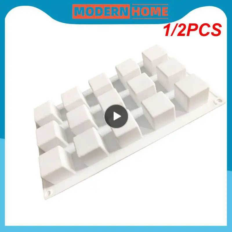 

1/2PCS Cavity Square Silicone Cake Mold for Chocolate Mousse Jelly Pudding Cream Soap Pastry Dessert Bread Baking Tools