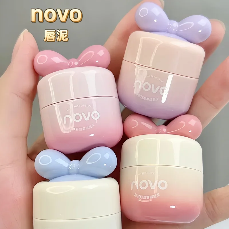 NOVO Jar Lip Mud Стойкая антипригарная бархатная матовая помада Сексуальный блеск для