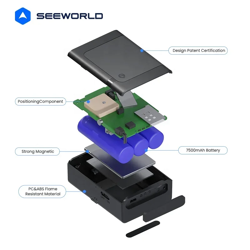 GPS-модуль SEEWORLD Fleet магнитный беспроводной трекер для автомобиля 7500 мАч