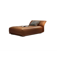 modern popular design light luxury chaise longue leather sofa living room bedroom minimalist chaise longue