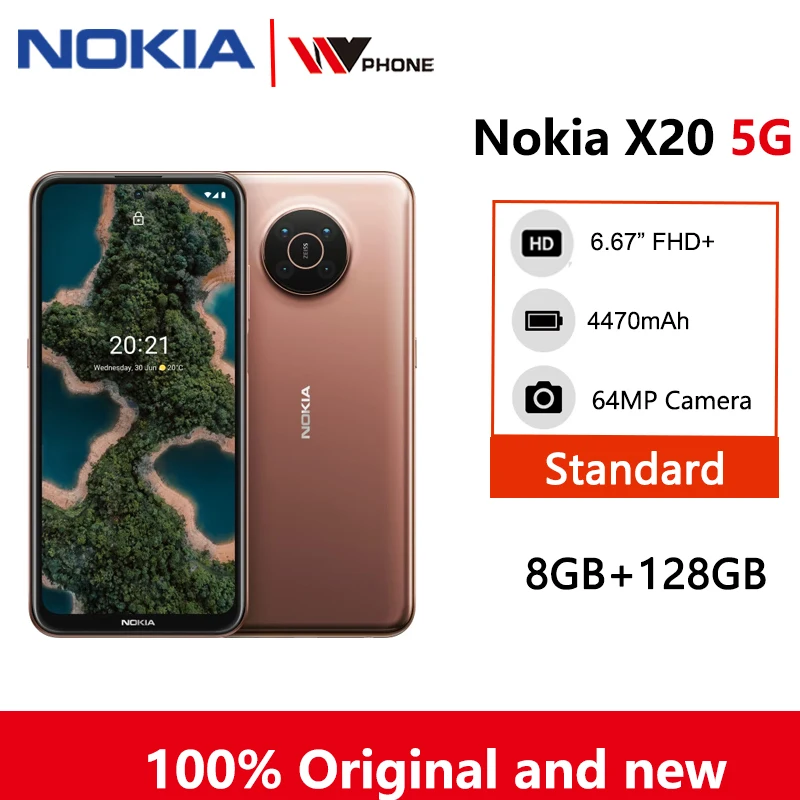 Nokia-Smartphone X20 5G, pantalla FHD de 6,67 pulgadas, 8GB, 128GB, batería de...