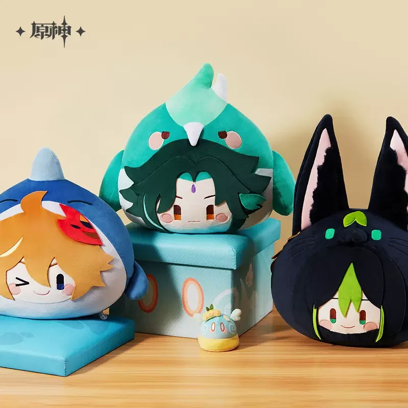 Фото Sunsyea Genshin Impact официальный Merch miHoYo Оригинал TWTDWY тематическая серия плюшевая подушка Xiao тартаглия разбавитель Wriothesley теснари №2
