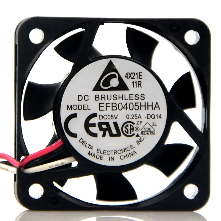 

Delta Electronics EFB0405HHA DQ14 DC 5V 0.25A 40x40x10mm 3-Wire Server Cooling Fan