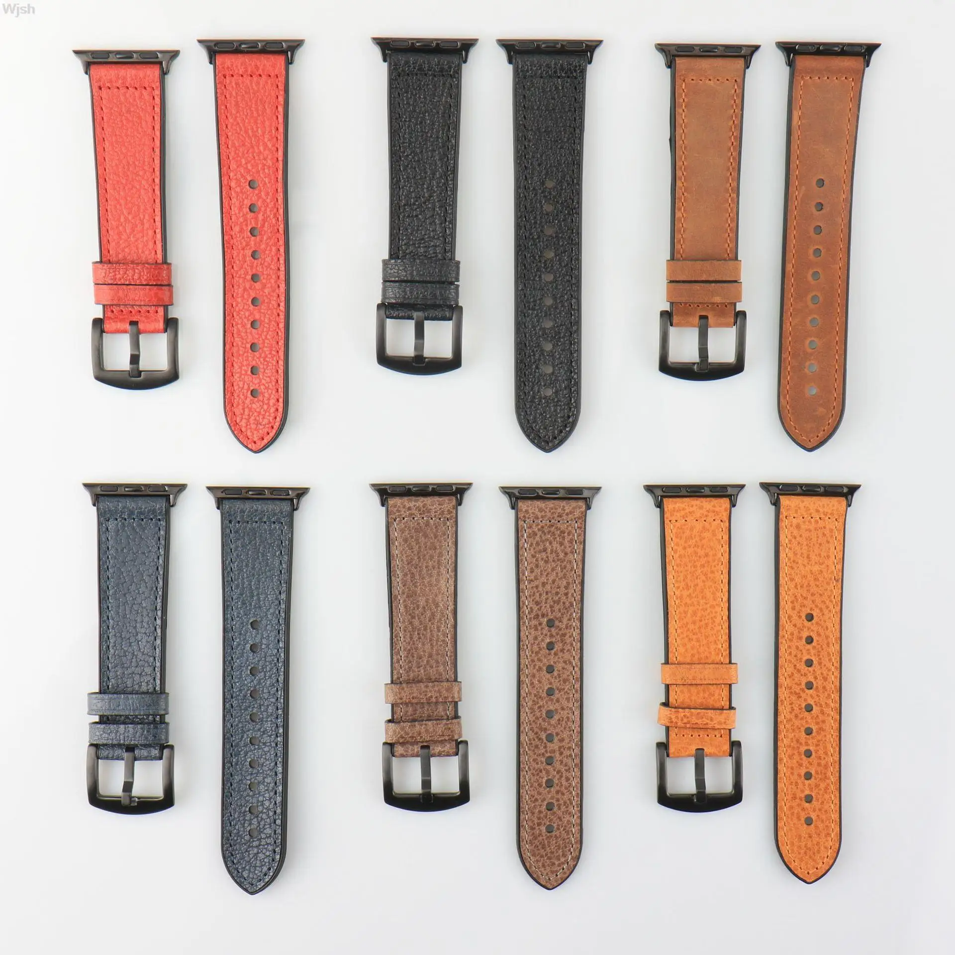 

Leather and Rubber Hybrid Strap for Apple Watch 7 Band 41mm 45mm Soft Bracelet for iWatch SE 6 5 4 3 2 1 38mm 40mm 42mm 44mm