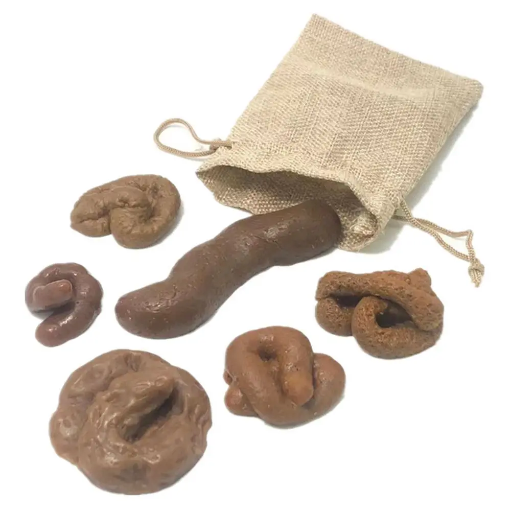 

6Pcs Turd Mischief Tricky Toys Gadget Squish Antistress Fake Poop Prank Funny Toys Realistic Shit Gift