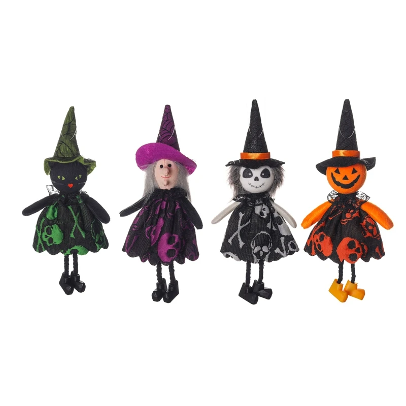 Witch Plush Doll Angel Girl Pumpkin Halloween Decorations for Home 2022 Scary Horror Haunted House Hanging Ornament Pendant Prop |