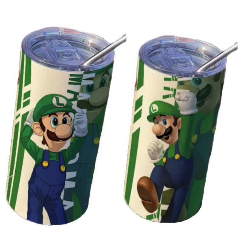 

Super Mario Bros. Coffee Net Red High-value Creative Stainless Steel Office Straw Accompanying Cute Cartoon Insulation Water Cup