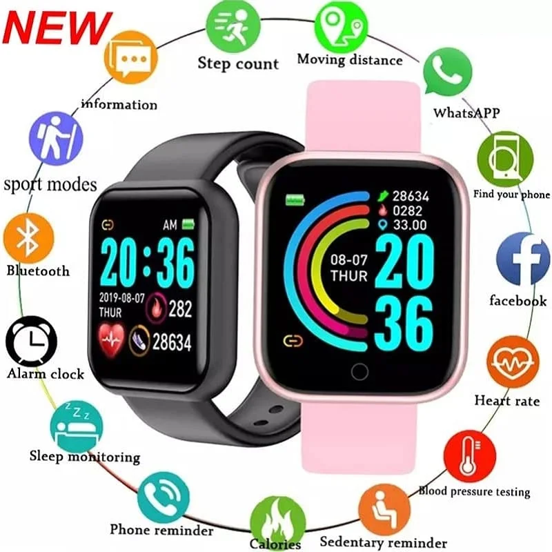 

Multifunctional Smart Band Women Men Fitness Bracelet Heart Rate Monitor Sports Pedometer Caller Alert Sleep Tracker Watch