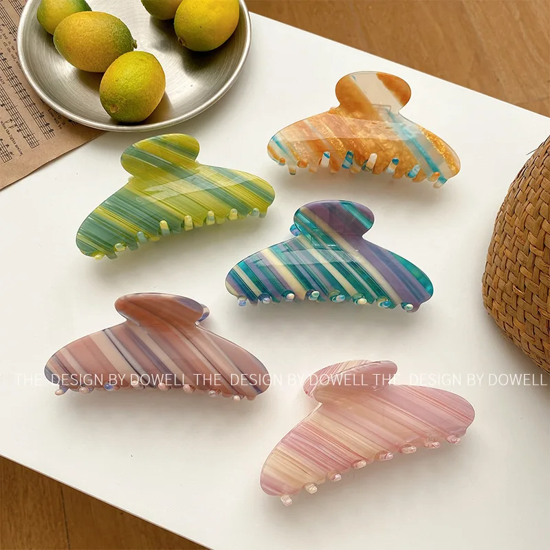 

Acetate high-quality striped hairpin заколка зажим hair accessories for women pinches para el pelo mujer ヘアクリップ hair clip claw