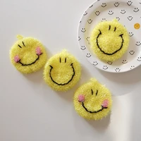 korea cute yellow smiley dishwashing sponge kitchen cleaning dishwashing towel decontamination non greasy scouring pad