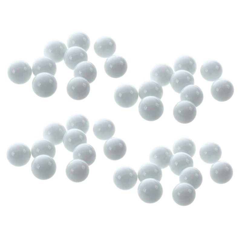 

40 Pcs Marbles 16Mm Glass Marbles Knicker Glass Balls Decoration Color Nuggets Toy White