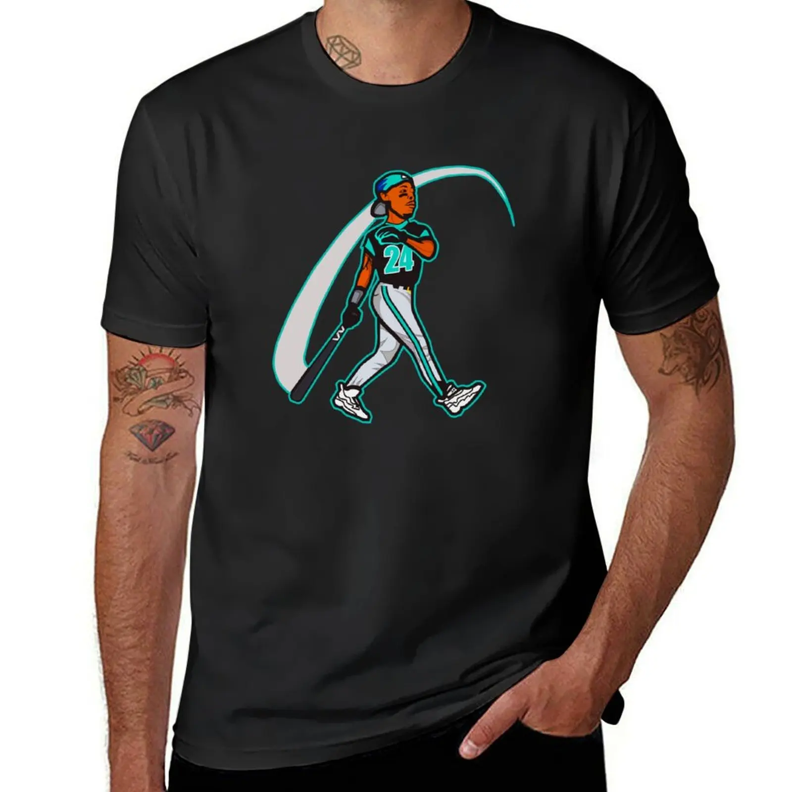 Винтажная Футболка KEN GRIFFEY JR для мальчиков белая графическая Мужская футболка