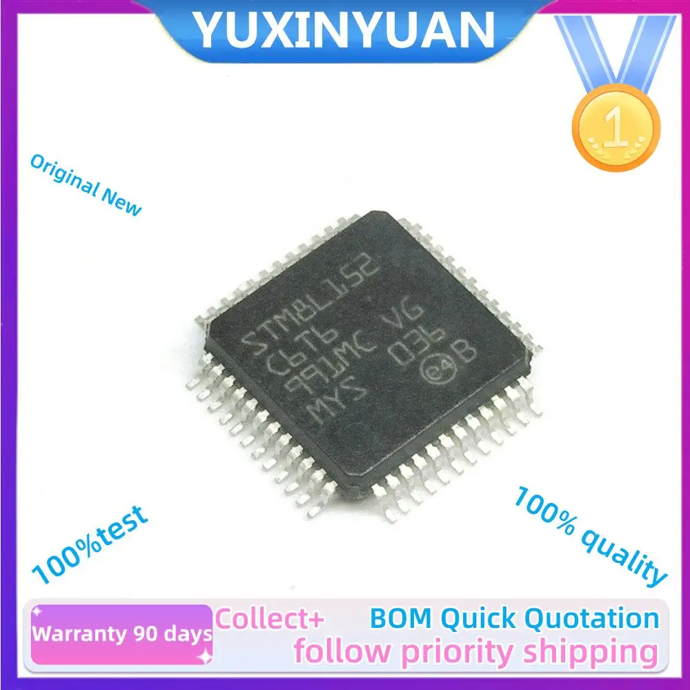 1 шт. STM8L152C6T6 STM8L152C6 STM8L152 QFP48 IC новый в наличии