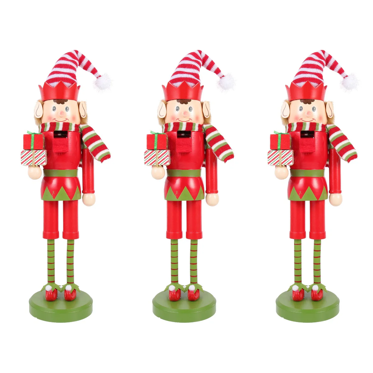 

Nutcracker Christmas Decor Wooden Desktop Soldier Puppet Nutcrackers Figures Decoration Decorative Elf Figurine Traditional