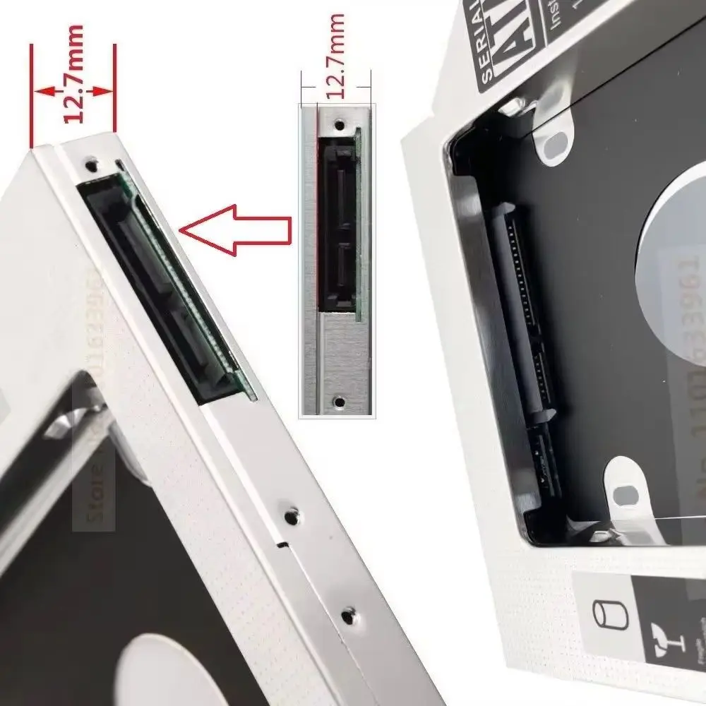 Фото Внешний отсек (кэди) для второго жесткого диска (HDD) в оптический отсек для Lenovo ThinkPad T420 T420i T430 T430i T510 T510i T520 T520i T530 T530i R400 R500 №1