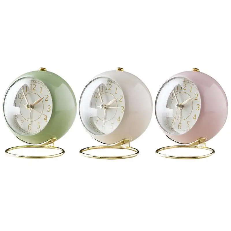 Alarm Clock For Bedroom Cute Mini Metal Round Alarm Timer De
