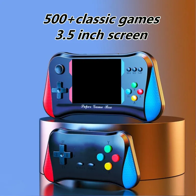 

3.5" Retro Arcade Video Game Console X7M Handheld Game Player HD/AV Output Built In 500 Classic Games Electronic Machine Gamepad