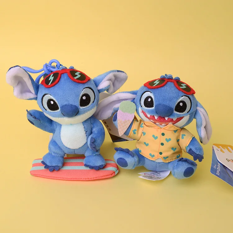 

Kawaii Летняя серия аниме Disney Стич подвеска плюшевая кукла милые Солнцезащитные очки для серфинга мороженого Стич для маленьких мальчиков дев...