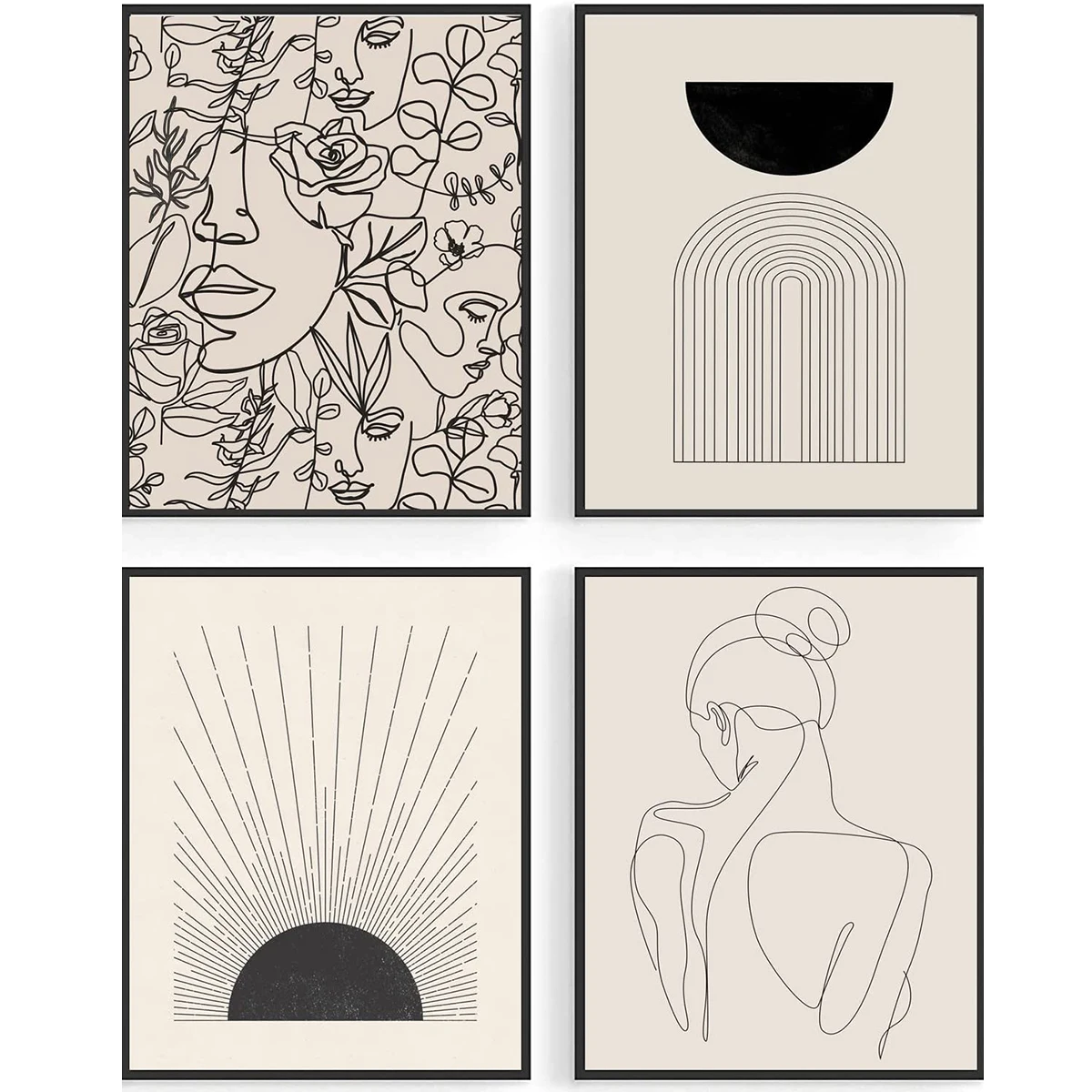 

4 шт., водонепроницаемые абстрактные настенные постеры, 30 х40 см